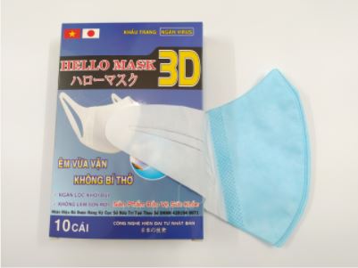 Khẩu trang 3D Hello Mask Japan